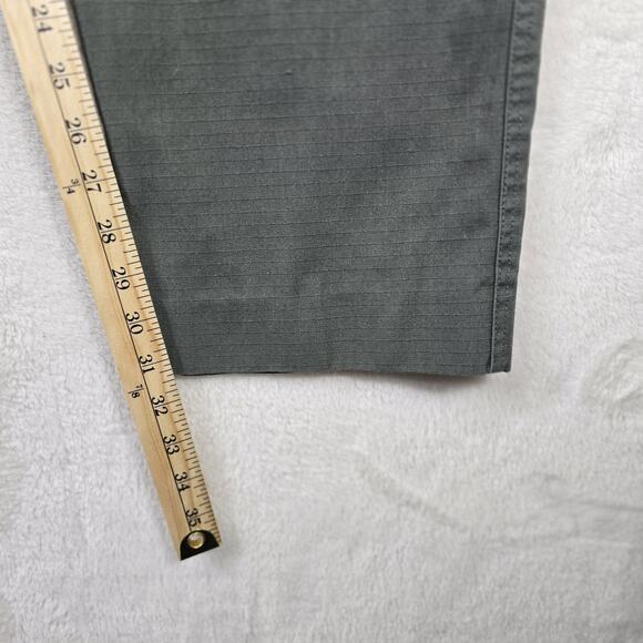 Vintage First Class Green Cargo Ripstop Pants Mens Size 38 R Regular 34x31 - Picture 11 of 12